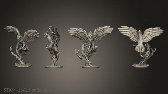 Figurines heroes, monsters and demons (Woodelfcharacters hawk rider hero, STKM_16615) 3D models for cnc