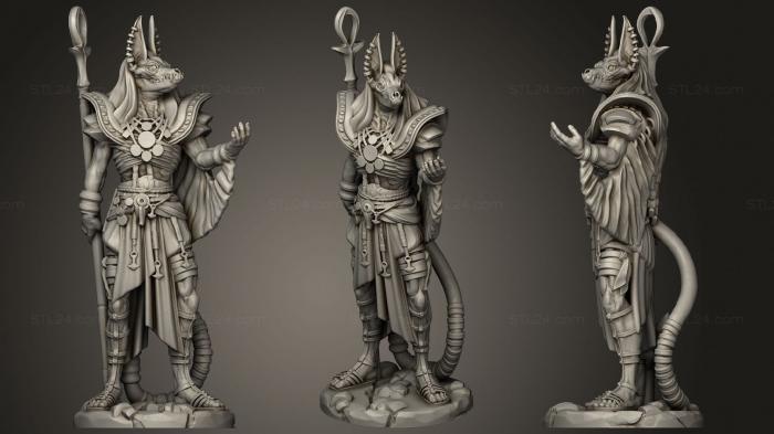 Figurines heroes, monsters and demons (Anubis, STKM_1662) 3D models for cnc