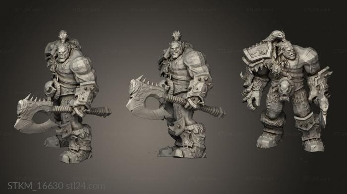 Figurines heroes, monsters and demons (world Warcraft Grommash Hellscream, STKM_16630) 3D models for cnc