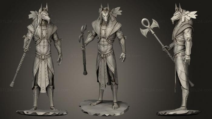 Figurines heroes, monsters and demons (Anubis reparado, STKM_1664) 3D models for cnc