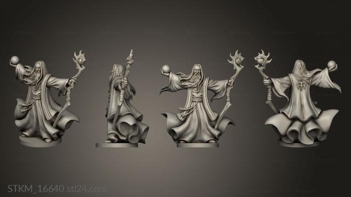 Статуэтки герои, монстры и демоны (Герои Темного сарумана, STKM_16640) 3D модель для ЧПУ станка