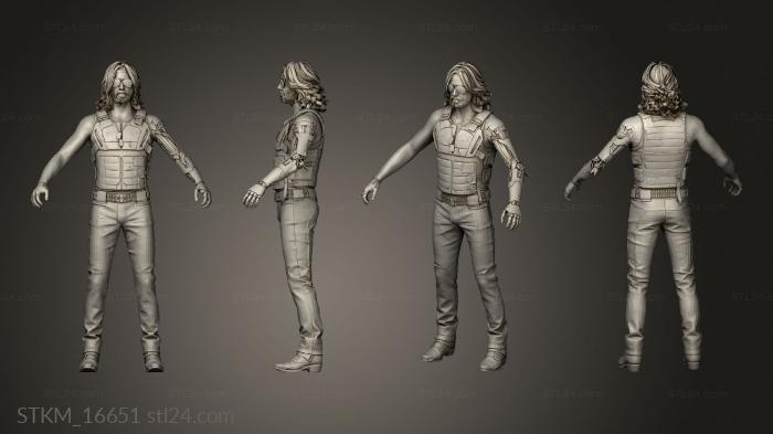 Figurines heroes, monsters and demons (Johnny Silver Keanu, STKM_16651) 3D models for cnc