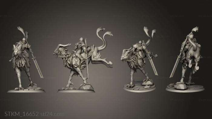 Figurines heroes, monsters and demons (Paladin Knights the Eternal Light Troops Mounted, STKM_16652) 3D models for cnc