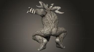 Figurines heroes, monsters and demons (Yetis Yeti Crouching, STKM_16656) 3D models for cnc