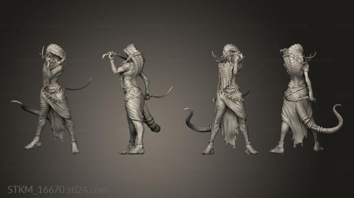 Статуэтки герои, монстры и демоны (Юань Ти Мужчина Женщина, STKM_16670) 3D модель для ЧПУ станка