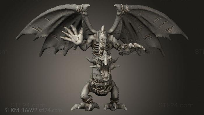 Figurines heroes, monsters and demons (Zombie Dragon sinsila, STKM_16692) 3D models for cnc