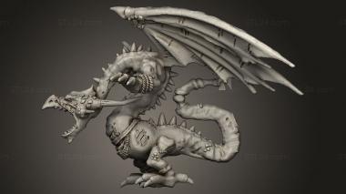 Figurines heroes, monsters and demons (Zombie Dragon sinsila, STKM_16692) 3D models for cnc