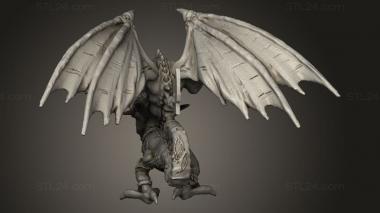 Figurines heroes, monsters and demons (Zombie Dragon sinsila, STKM_16692) 3D models for cnc