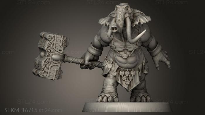 Figurines heroes, monsters and demons (The Oliphants Red Ridge Haat Mauler, STKM_16715) 3D models for cnc