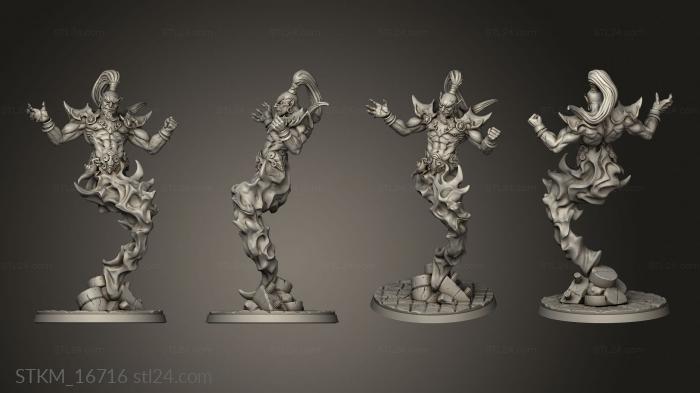 Статуэтки герои, монстры и демоны (Охотники на ракшаков Джинн Альзахм, STKM_16716) 3D модель для ЧПУ станка