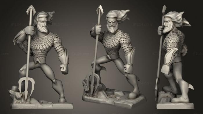 Figurines heroes, monsters and demons (Aquaman 2, STKM_1672) 3D models for cnc