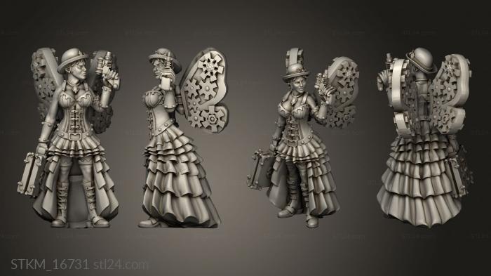 Figurines heroes, monsters and demons (Citizens Steamgirl, STKM_16731) 3D models for cnc