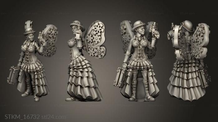 Figurines heroes, monsters and demons (Citizens steamgirl, STKM_16732) 3D models for cnc