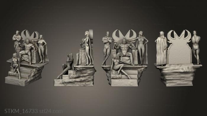 Статуэтки герои, монстры и демоны (Семейство Магнето Separado, STKM_16733) 3D модель для ЧПУ станка