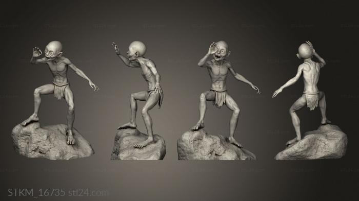 Figurines heroes, monsters and demons (Tolkien Gollum His Precious Gollum, STKM_16735) 3D models for cnc