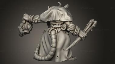 Figurines heroes, monsters and demons (Skavens Rat Shaman, STKM_16740) 3D models for cnc