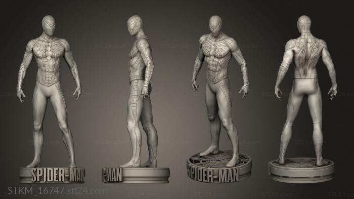 Figurines heroes, monsters and demons (Spider Man Game Suit Spiderman statue, STKM_16747) 3D models for cnc