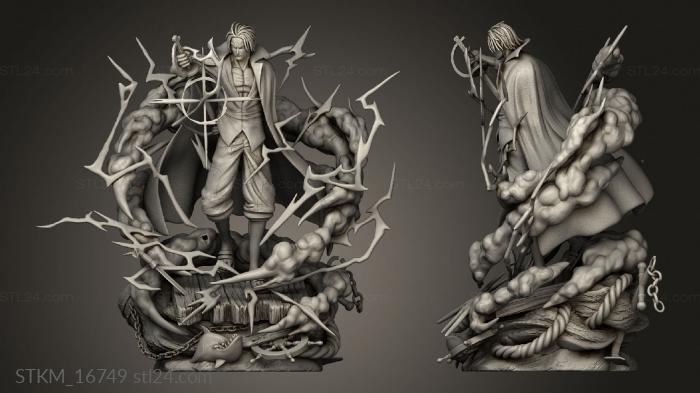 Статуэтки герои, монстры и демоны (Хвостовики ФИГУРНОГО якоря, STKM_16749) 3D модель для ЧПУ станка