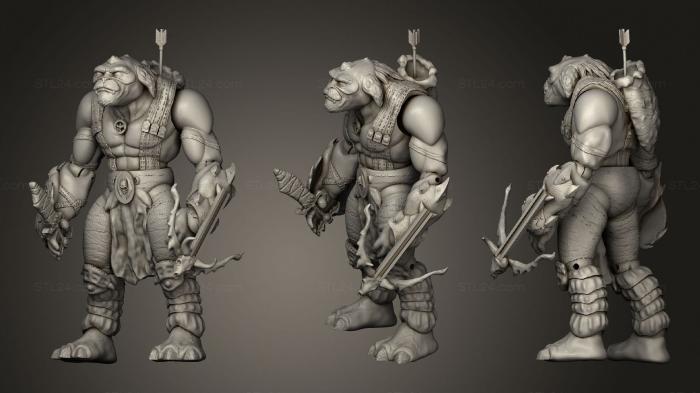 Figurines heroes, monsters and demons (Archer 22, STKM_1680) 3D models for cnc