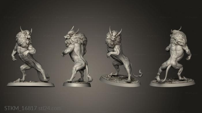 Figurines heroes, monsters and demons (Elves the Eternal Summits II Troops Overlord Crag Lions Leader, STKM_16817) 3D models for cnc