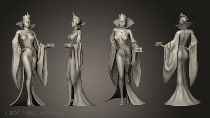 Figurines heroes, monsters and demons (Snow White queen, STKM_16831) 3D models for cnc