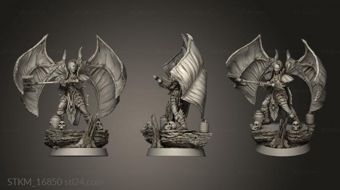 Статуэтки герои, монстры и демоны (Вампиры и рыцари Аргила Унтерстрихен, STKM_16850) 3D модель для ЧПУ станка