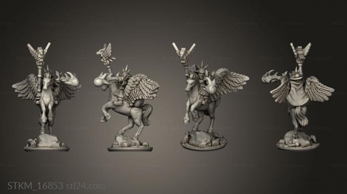 Figurines heroes, monsters and demons (Wizards wizard mounted, STKM_16853) 3D models for cnc