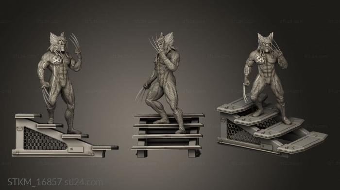 Figurines heroes, monsters and demons (wolverine blacks black ANTEBRAZO, STKM_16857) 3D models for cnc