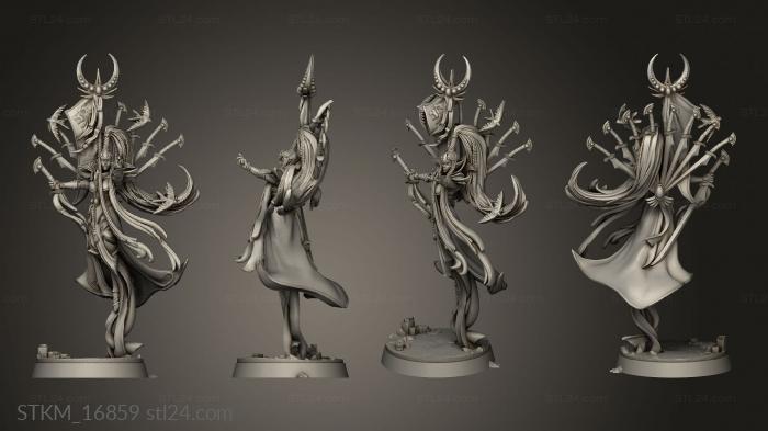 Figurines heroes, monsters and demons (Elves the Eternal Summits II Melsanthi Epic, STKM_16859) 3D models for cnc