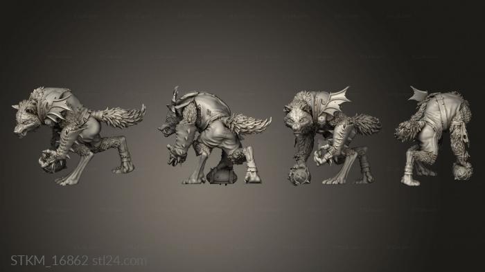 Figurines heroes, monsters and demons (undead necro shambling Stars Werewolf STAR ALT, STKM_16862) 3D models for cnc