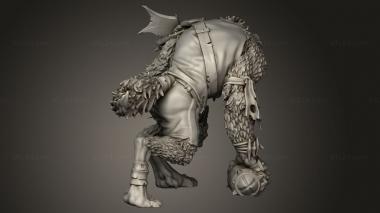 Figurines heroes, monsters and demons (undead necro shambling Stars Werewolf STAR ALT, STKM_16862) 3D models for cnc