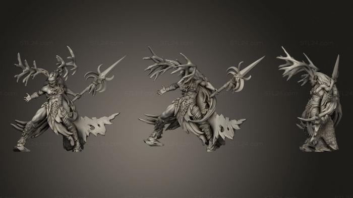 Статуэтки герои, монстры и демоны (Аркирим - Мастер охоты, STKM_1687) 3D модель для ЧПУ станка