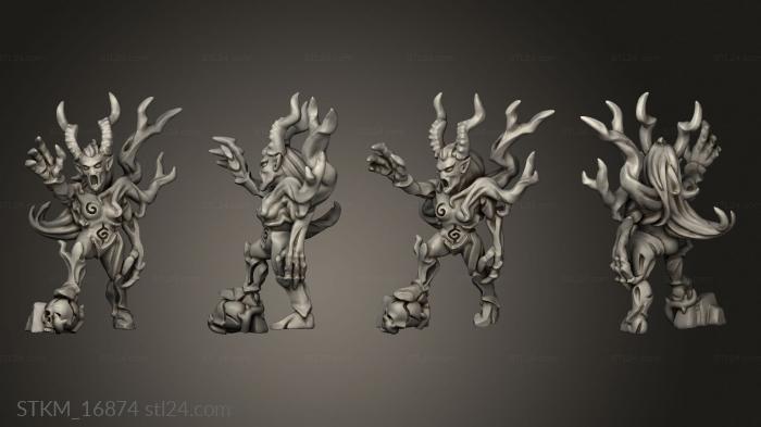 Figurines heroes, monsters and demons (Wood elf characters Heroes forest wraith, STKM_16874) 3D models for cnc