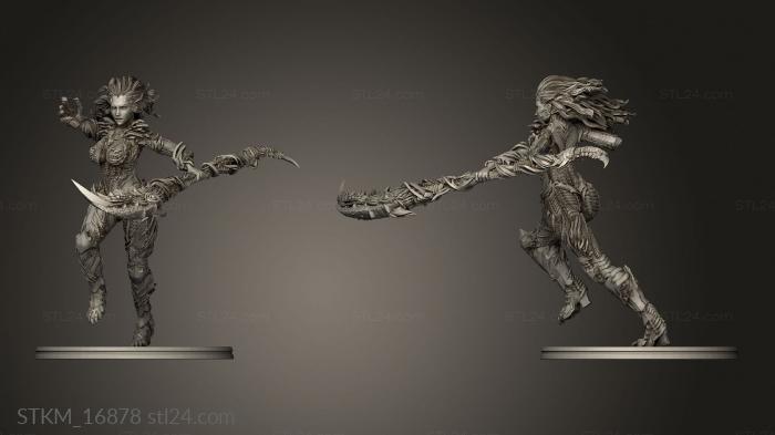 Figurines heroes, monsters and demons (Alien Red Warrior, STKM_16878) 3D models for cnc