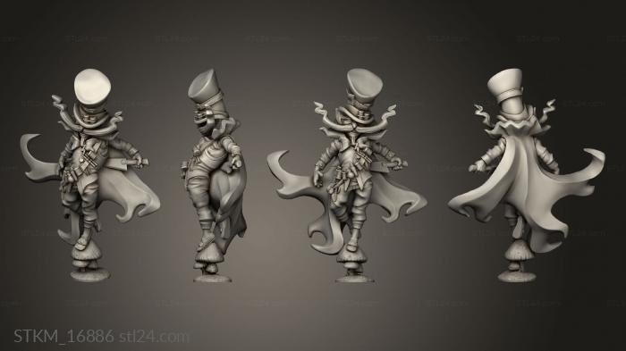 Статуэтки герои, монстры и демоны (Безумный шляпник, STKM_16886) 3D модель для ЧПУ станка