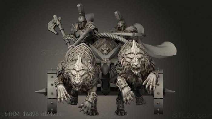 Figurines heroes, monsters and demons (SANCAST CHARIOT, STKM_16898) 3D models for cnc