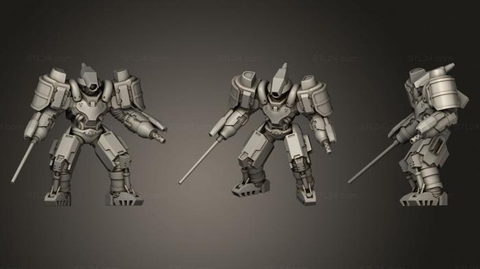 Figurines heroes, monsters and demons (Armored Shock Trooper 1, STKM_1690) 3D models for cnc