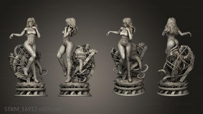 Figurines heroes, monsters and demons (Spider Woman, STKM_16912) 3D models for cnc