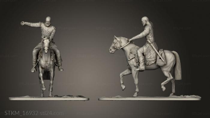 Figurines heroes, monsters and demons (Bjorn ironside on horse VIKINGS, STKM_16932) 3D models for cnc