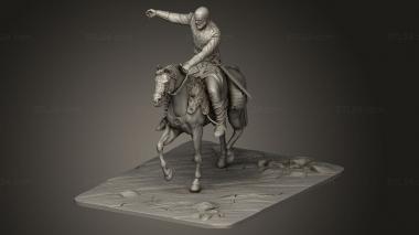 Figurines heroes, monsters and demons (Bjorn ironside on horse VIKINGS, STKM_16932) 3D models for cnc