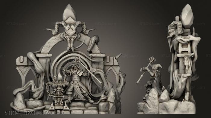 Figurines heroes, monsters and demons (Dark Wizard 2, STKM_16933) 3D models for cnc