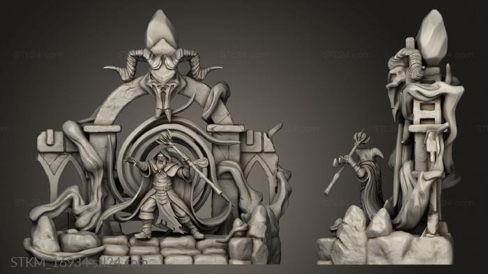 Figurines heroes, monsters and demons (Dark Wizard, STKM_16934) 3D models for cnc