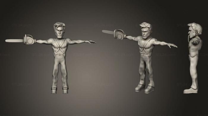 Статуэтки герои, монстры и демоны (Эш Уильямс НЗП, STKM_1702) 3D модель для ЧПУ станка