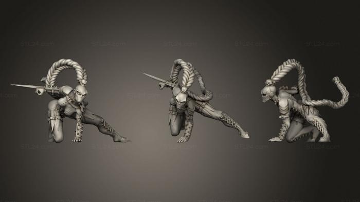 Figurines heroes, monsters and demons (Assassin 1, STKM_1707) 3D models for cnc