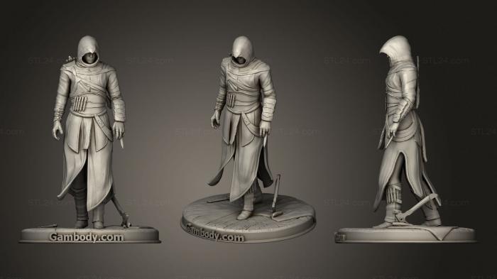 Figurines heroes, monsters and demons (Assassin 2, STKM_1708) 3D models for cnc