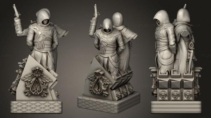 Статуэтки герои, монстры и демоны (Кредо ассасинов, STKM_1711) 3D модель для ЧПУ станка