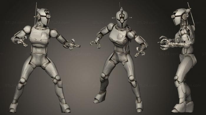 Figurines heroes, monsters and demons (Assaultron smoothed, STKM_1713) 3D models for cnc