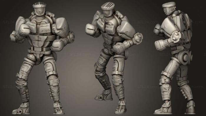 Figurines heroes, monsters and demons (Atom Real Steel v2 intero, STKM_1718) 3D models for cnc