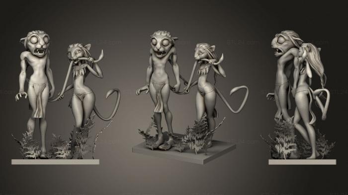 Figurines heroes, monsters and demons (Avatar cat, STKM_1723) 3D models for cnc