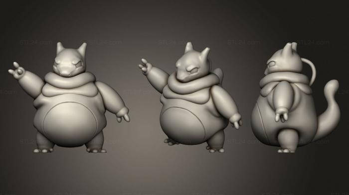 Figurines heroes, monsters and demons (AW Chonky Cat, STKM_1725) 3D models for cnc